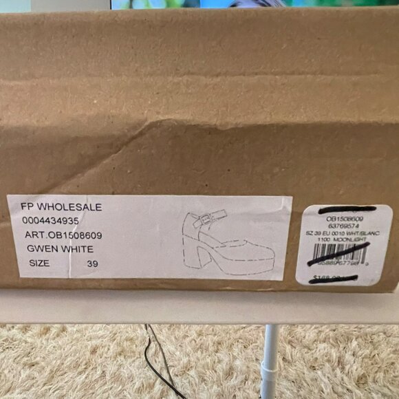 Free People Gwen Leather Mary Jane Platform Heels Shoes Sz 39 US 9 NEW - Picture 6 of 7